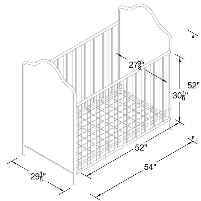 Little Seeds Piper 2in1 Convertible Upholstered Crib & Reviews Wayfair